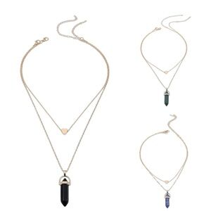 Heart & Crystal Point Necklace